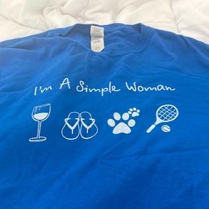 I’m a Simple Woman blue T-shirt